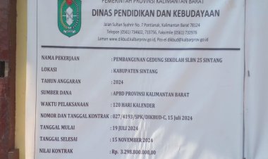 Pembangunan Gedung Sekolah SLBN 25 Sintang Diduga Disalahgunakan Kekuasaan Dan Kewenangan Instansi Terkait