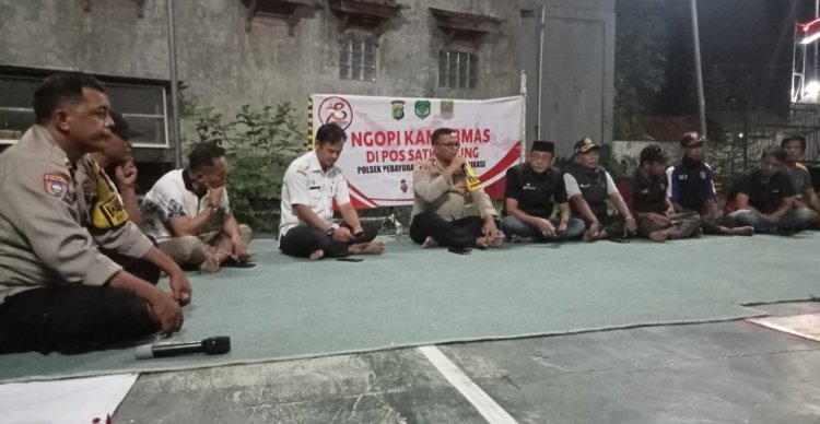 Ngopi Kamtibmas, Kapolsek Pebayuran Dengan Satgas Anti Tawuran