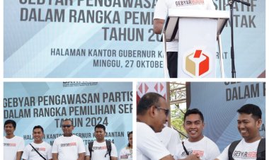 Kaopsda OMP Kapuas Polda Kalbar Hadiri Gebyar Pengawasan Partisipatif Ajak Masyarakat Awasi Pemilu