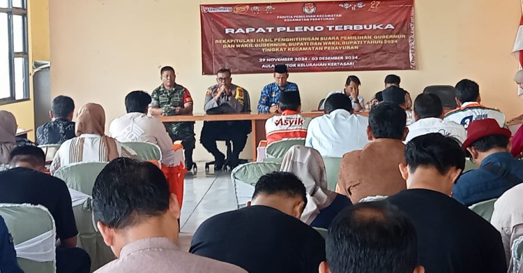 Kapolsek Pebayuran Hadiri Rapat Pleno Terbuka Rekapitulasi Hasil Penghitungan Suara Pilkada 2024