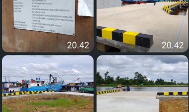 Diduga Kuat Rehabilitasi Dermaga Sungai di Km.9.2 Sungai Raya Berbau Korupsi: Sudah Ada Keretakan Setelah Baru Selesai Dibangun