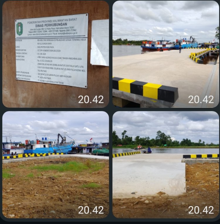 Diduga Kuat Rehabilitasi Dermaga Sungai di Km.9.2 Sungai Raya Berbau Korupsi: Sudah Ada Keretakan Setelah Baru Selesai Dibangun
