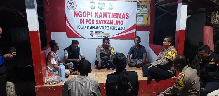 Kapolsek Tambelang Giat Ngopi Kamtibmas Berikan Pesan Kepada Masyarakat
