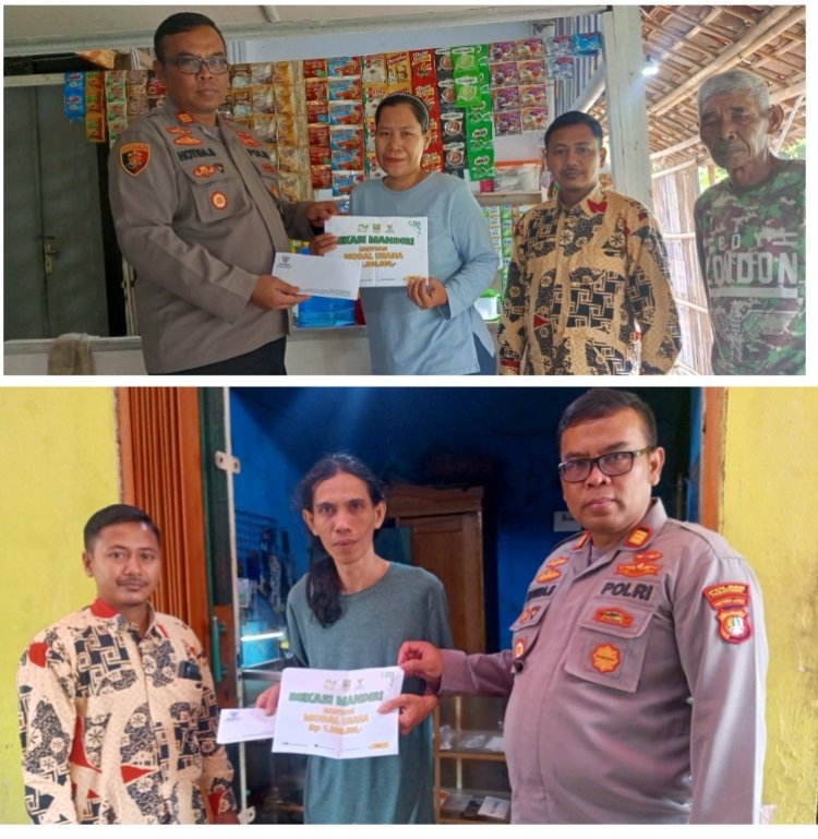 Tingkatkan Kualitas Usaha, Kapolsek Pebayuran Bersama Tim Baznas Kabupaten Bekasi Berikan UMKM Kepada Dua Warga Pebayuran
