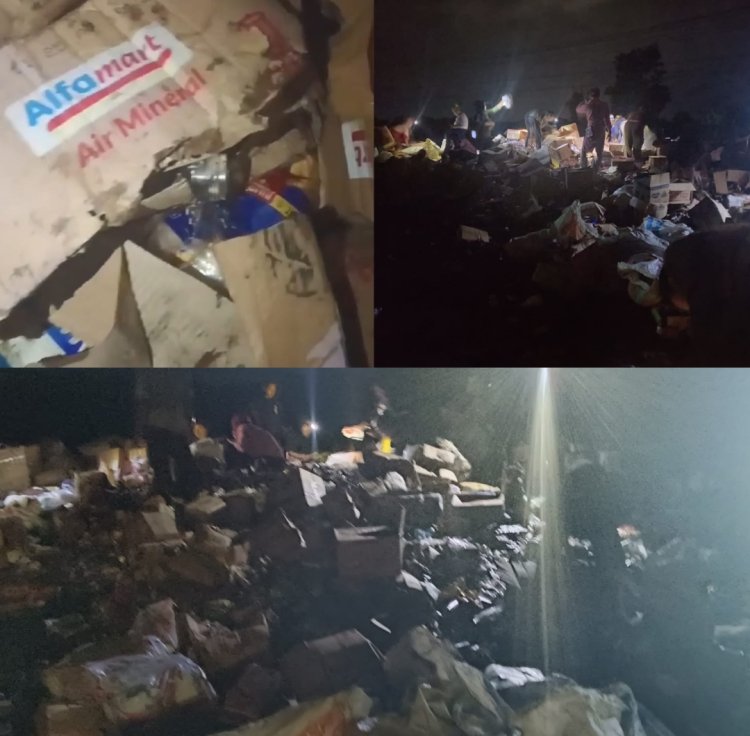 Viral!! Oknum Pendor Gudang Alfamart Membuang Sampah Makanan Expired Ke Tong Sampah