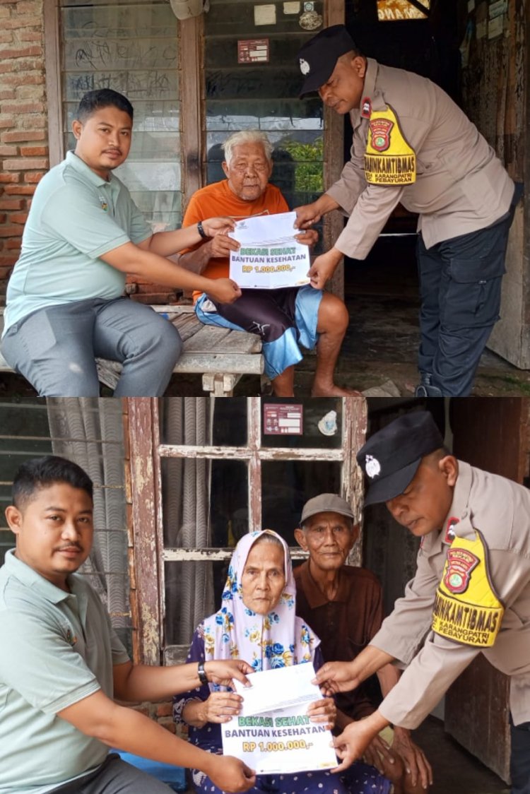Warga Ucapkan Terimakasih Kepada Polsek Pebayuran Berkat Pengajuannya Mendapatkan Biaya Pengobatan dari Baznas Kab Bekasi