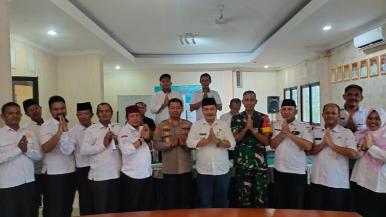 Kapolsek Tambelang Hadiri Rapat Minggon Tingkat Kecamatan Sukawangi