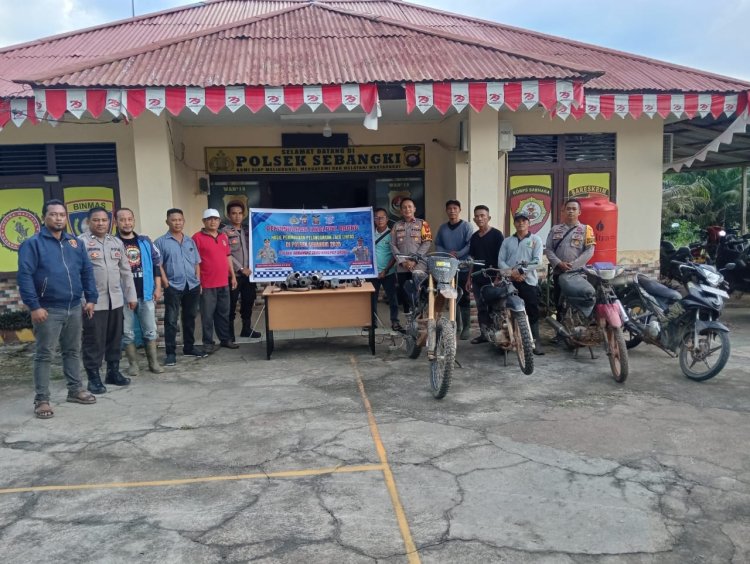 Respon Keluhan Warga Polsek Sebangki Musnahkan Knalpot Tak Standar