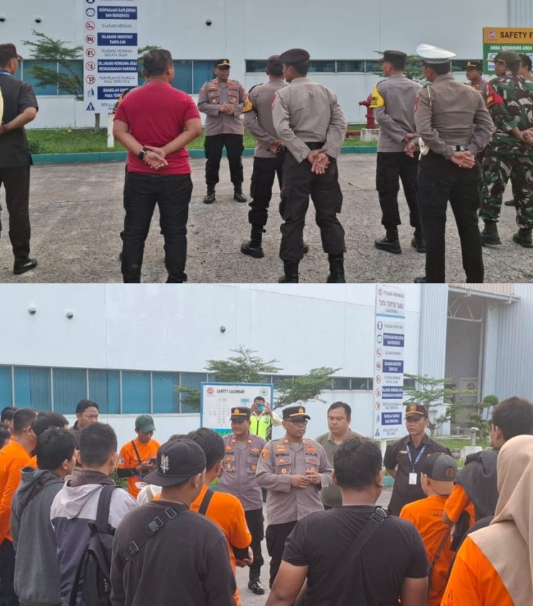 Kapolsek Serang Baru Pimpin Apel Persiapan Pengamanan Massa Menuju Monas
