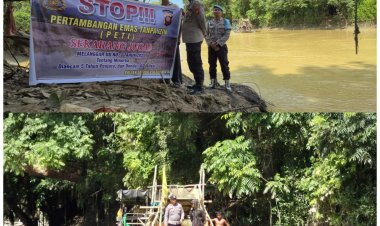 Polsek Sepauk Gencar Sosialisasi Larangan PETI  Warga Diminta Taat Aturan