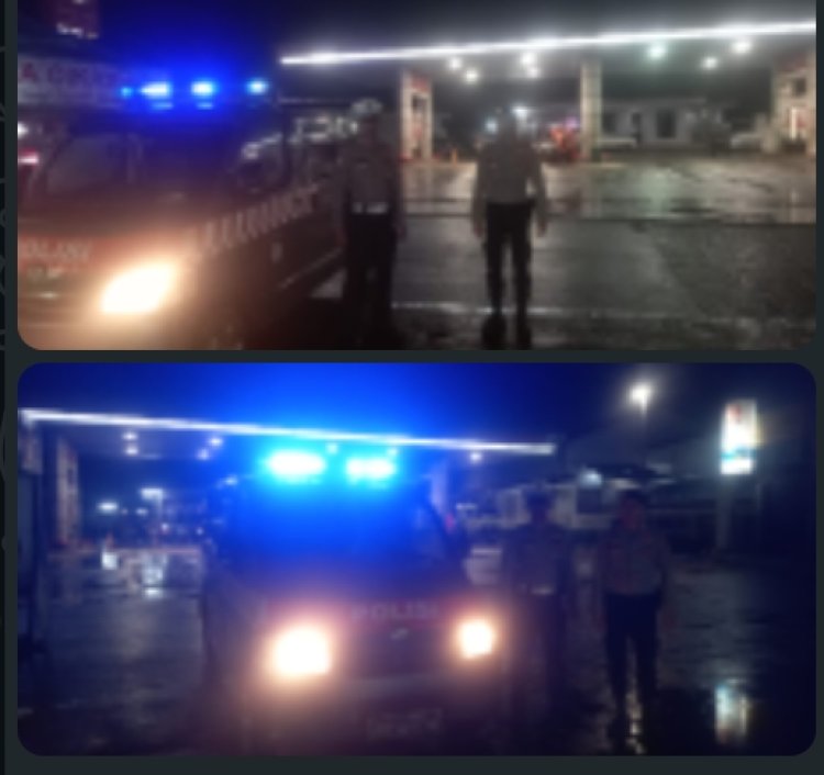 Sebagai Upaya Cegah Gangguan Kamtibmas di SPBU, Personil Polsek Serang Baru Laksanakan Patroli Preventif