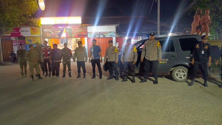 Sinergitas TNI-Polri Dalam Rangka Cipta Kondisi Polsek Tambelang Gelar Patroli Biru Gabungan