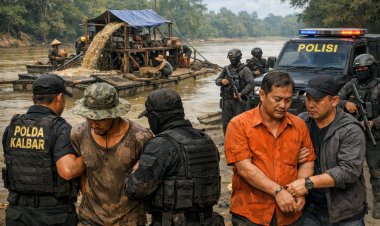 Diduga PETI, Pekerja Diamankan Ditkrimsus Polda Kalbar, Kades Semerangkai Ikut Dibawa Sekadar Saksi Atau Ada Peran?