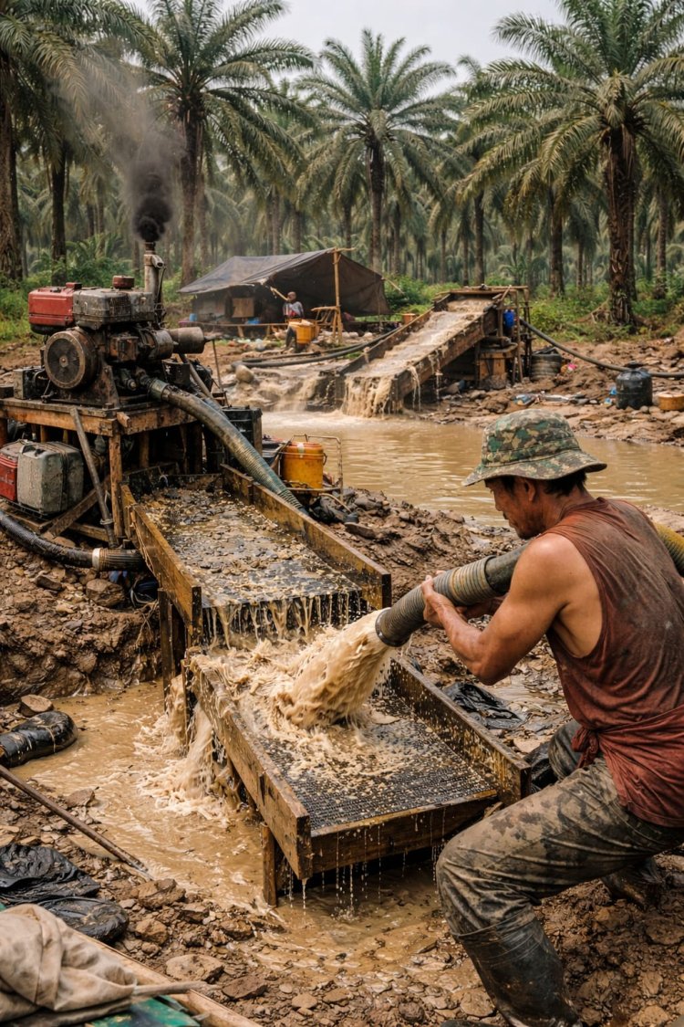 Diduga Bos dan Penampung Emas Ilegal, Inisial JM Mencuat  APH Dipertanyakan, PETI Sungai Ayak Satu Seolah Kebal Hukum