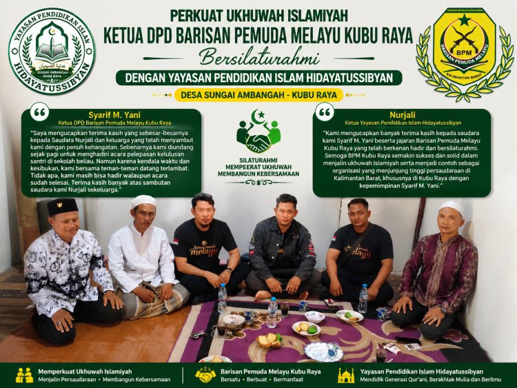 Perkuat Ukhuwah Islamiyah, Ketua DPD BPM Kubu Raya Bersilaturahmi dengan Yayasan Pendidikan Islam Hidayatussibyan